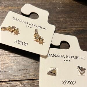 New Banana Republic Gold and Silver Earrings Set